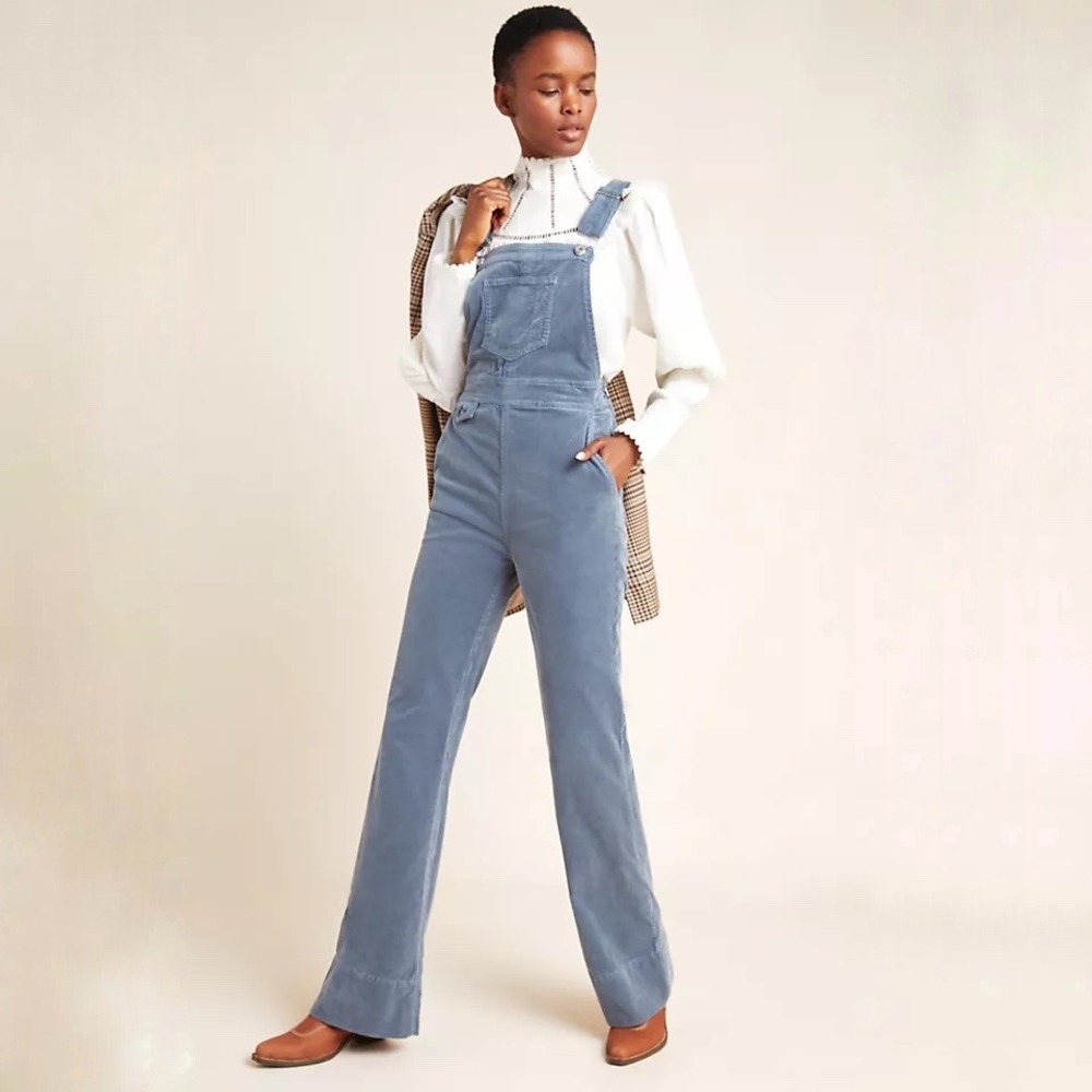 Anthropologie Pilcro and the Letterpress Jamina Corduroy Overalls Dungarees 29